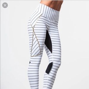 RARE Lucas high white pinstripe leggings